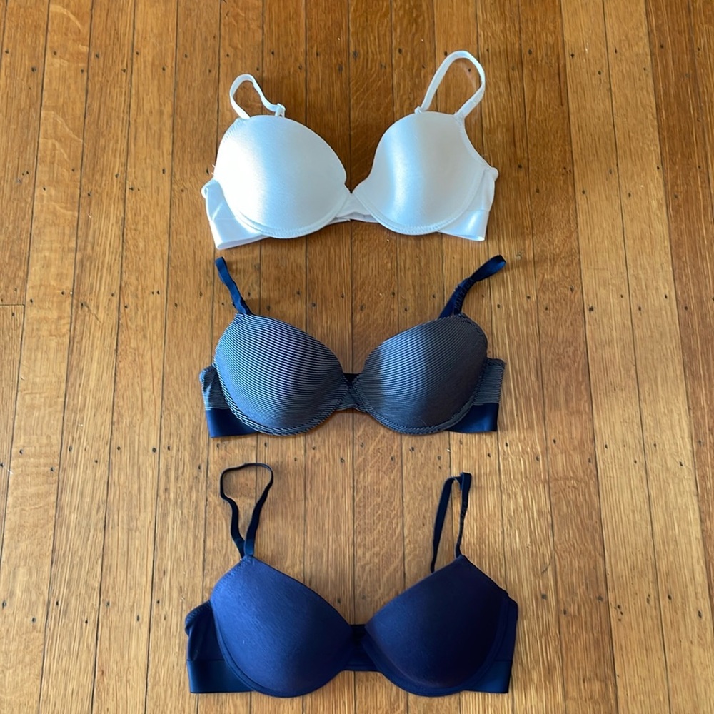 Set of 3 NWOT Nautica Cotton Bras, Size 34C